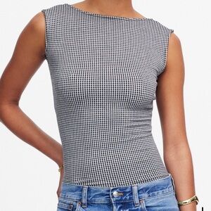 Madewell Low-Back Tee in Gingham
